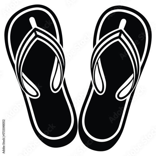 cute flip flops pair vector clipart on white backg (1).eps
