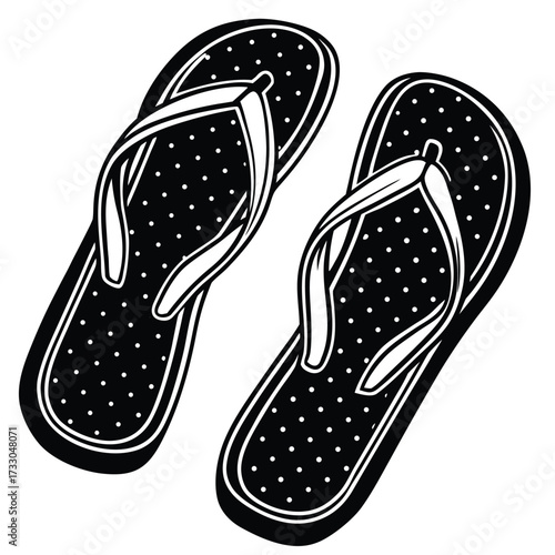 cute flip flops cartoon clipart on white backgroun (1).eps
