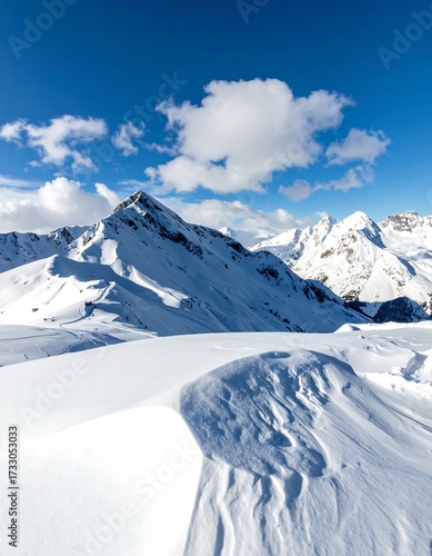 Wallpaper Mural Snowy mountain peaks under a clear sky (2) Torontodigital.ca