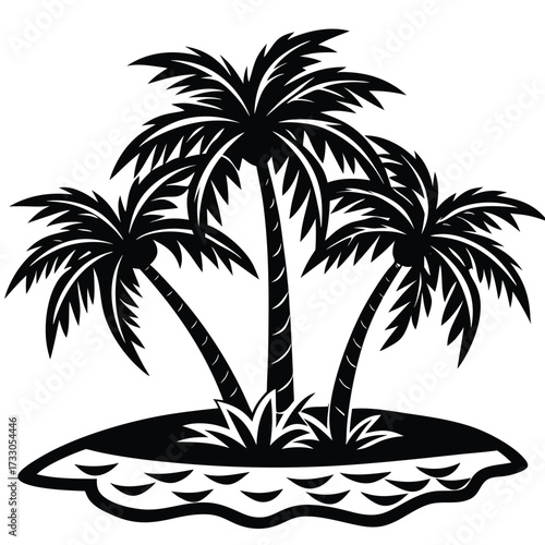 cartoon tropical island with palm trees vector ill (1).eps