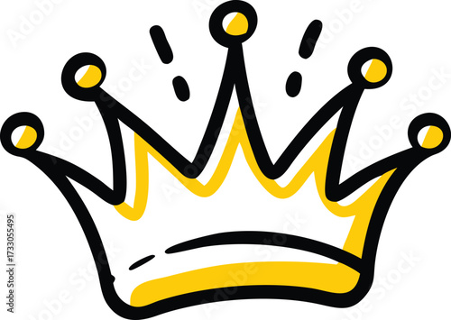 crown with neon glowing outline vector illustratio.eps