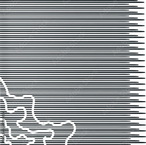 Texture in the form of horizontal stripes with cut thick stripes in the bottom corner.
