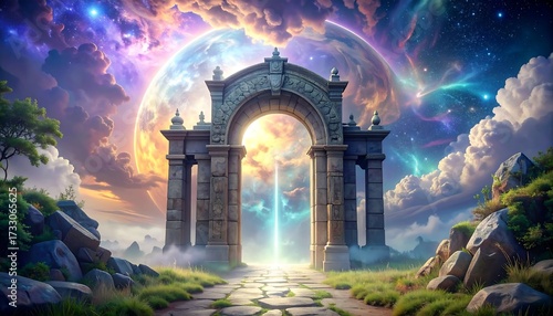 Stone gate to cosmic realm