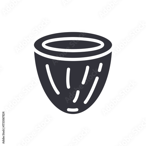 Stylized Vessel Depicting Rough Hewn Surface Art And Simple Shape