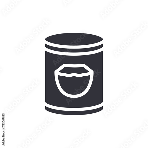 Canned Goods Illustration With Simple Line Graphic Style Art