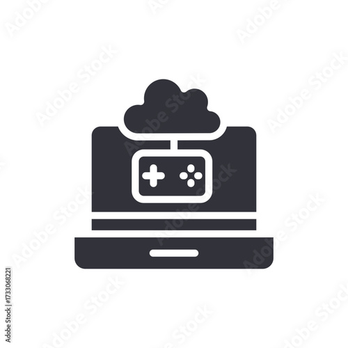Cloud Gaming Platform On A Laptop Screen Illustration Design