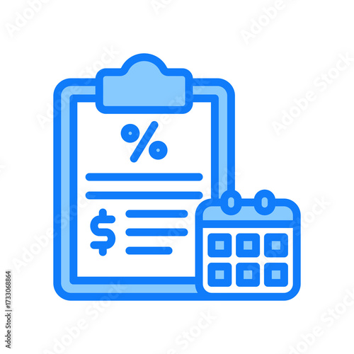 Tax blue icon 