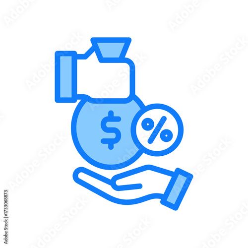 Loan blue icon 