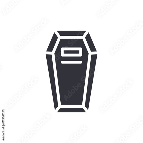 Simple Coffin Illustration Symbolizing Mortality And Remembrance
