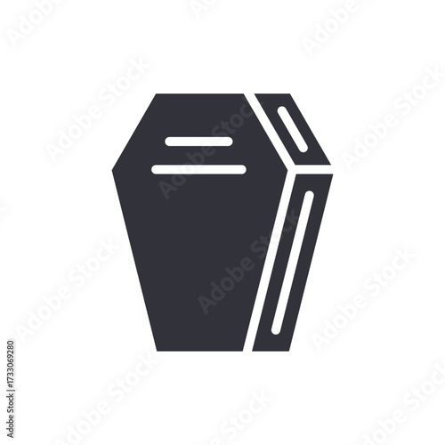 Stylized Death Representation Coffin Vector Design For Graphic