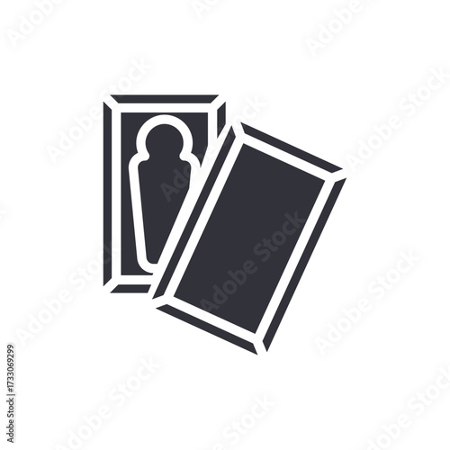 Stylized Sarcophagus Icon Illustrating Ancient Burial With Detailed