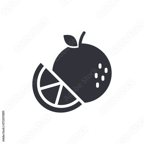 Stylized Orange Segment Vector For Product Design And Branding