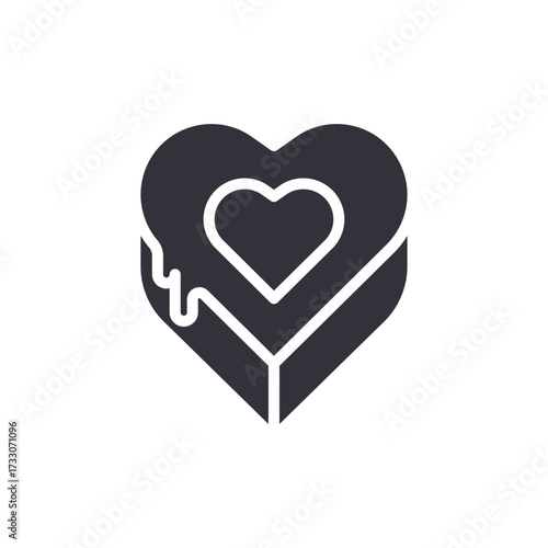 Stylized Heart Symbol Depicting Affection And Emotional Connection