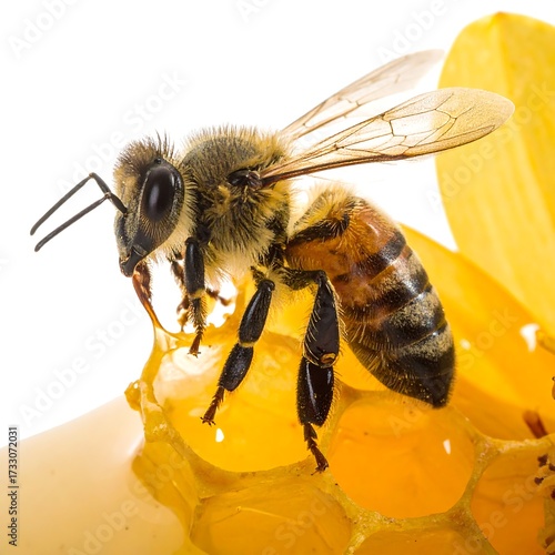 Wallpaper Mural Honeybee on honeycomb (1) Torontodigital.ca