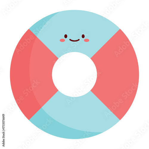Flat Pool Float Vacation Icon