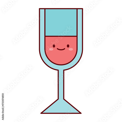 Flat Wine Glass Travel Icon
