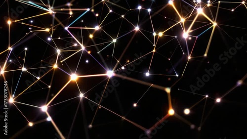 Wallpaper Mural Abstract Glowing Plexus Network of Data Connections. Torontodigital.ca