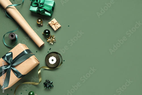 Christmas gift boxes with p...