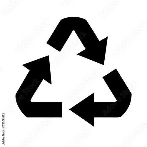 Iconic recycling symbol representing sustainability and environmental responsibility for eco conscious projects