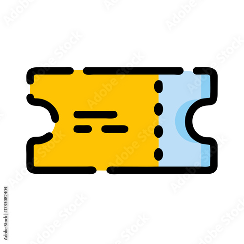 Unlock access and opportunities with this vibrant, modern ticket icon symbolizing entry, events, and possibilities for commercial use.