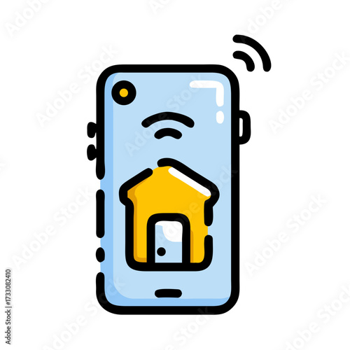 Modern smart home control via mobile app offers convenience and security for connected living