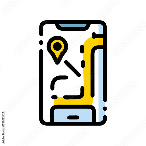 Navigate your world with a dynamic digital map on a sleek smartphone, guiding your journey effortlessly to any destination.