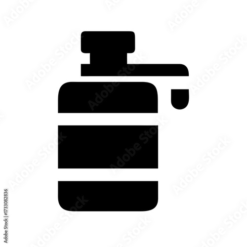 Elegant dispenser icon symbolizing hygiene and cleanliness for modern wellness brands and healthcare applications