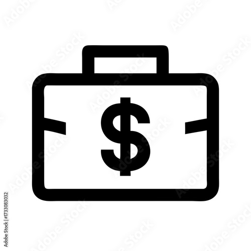 Secure your financial future with this elegant briefcase icon symbolizing wealth, investment, and business success for modern professional use.