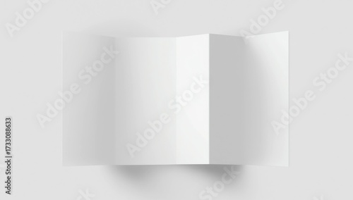 Wallpaper Mural Mockup of opened four fold brochure isolated at white background Torontodigital.ca