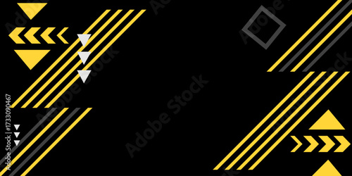 Abstract Yellow and Gray Lines  Professional Business Template