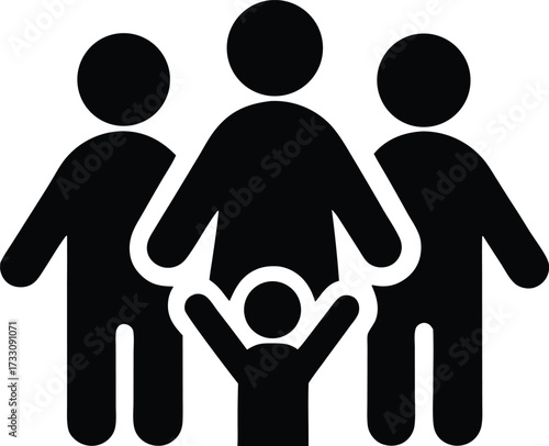 share with family vector icon