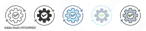 Optimization Icon Set Multiple Style Collection
