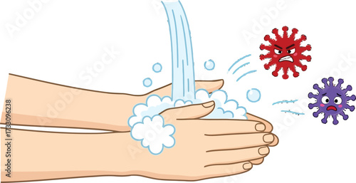 Wash away germs and viruses with soap and water, protecting yourself from illness and promoting health and hygiene