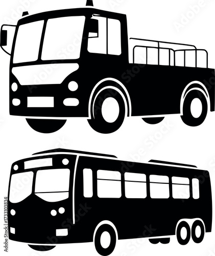Vector illustration of a bus for transportation and travel