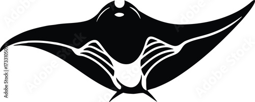 manta ray vector icon.