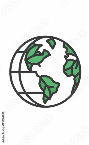 Green Earth Symbol of Environmental Conservation and Sustainable Practices