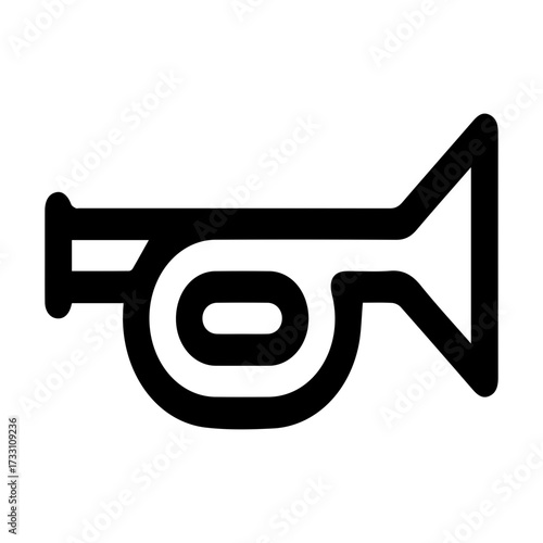 Brass Horn Line Icon