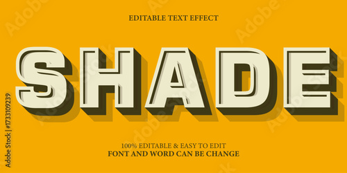 Shade 3d editable text effec,trasnparent text