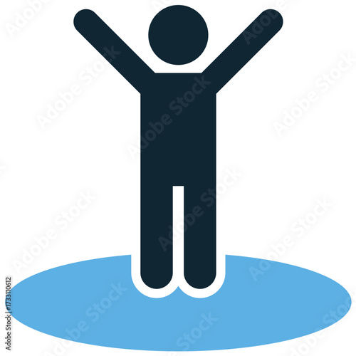 You are here icon vector. A clear symbol for current position or starting point on a map. Perfect for navigation apps, directories, and user interface elements.