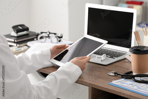 Female medical student with...