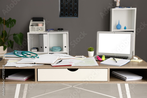 Medical student's workplace...