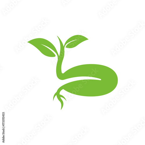 Green Sprouting Seedling Plant Growth Icon