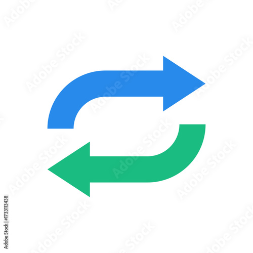 Flat Exchange Transfer Sync Arrows Icon