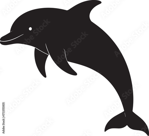  Jumping Dolphin Silhouette Vector Illustration