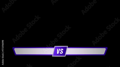 Futuristic Battle Intro, Esports Showdown Screen, Blue Electric Versus Icon for Gaming Videos & YouTube Intros. Versus, VS animation.