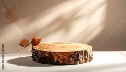 Autumnal wooden display pedestal