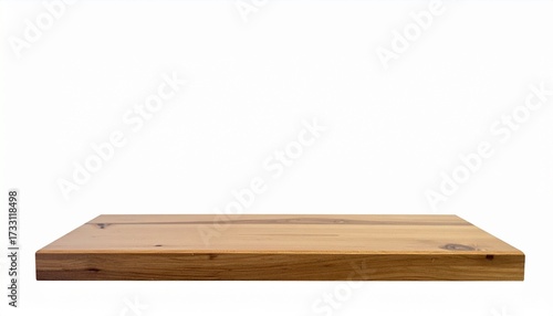 Natural Light Wood Shelf, Isolated, Simple, Rustic, Blank, Product Display, Wooden, Surface, Tableto