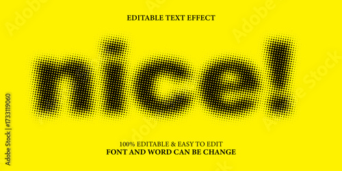 Nice text effect,halftone text style