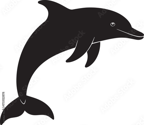  Jumping Dolphin Silhouette Vector Illustration