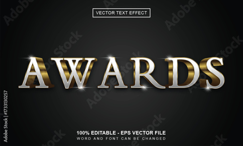 Award editable text effect